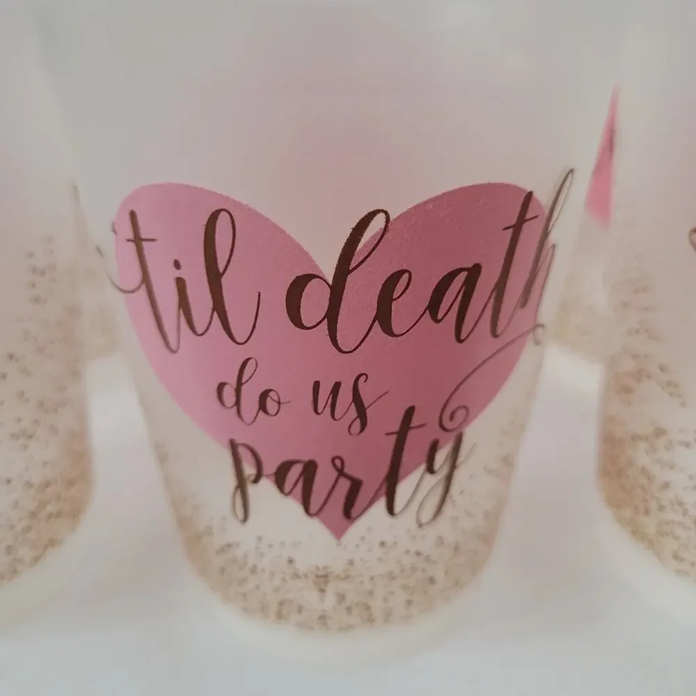 Wedding or Bachelorette Party Cups 3 Sizes